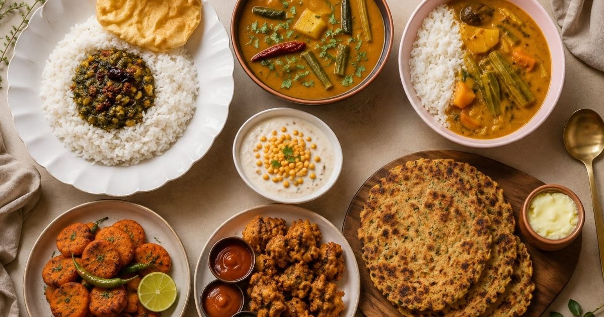 Sindhi home-style food spread